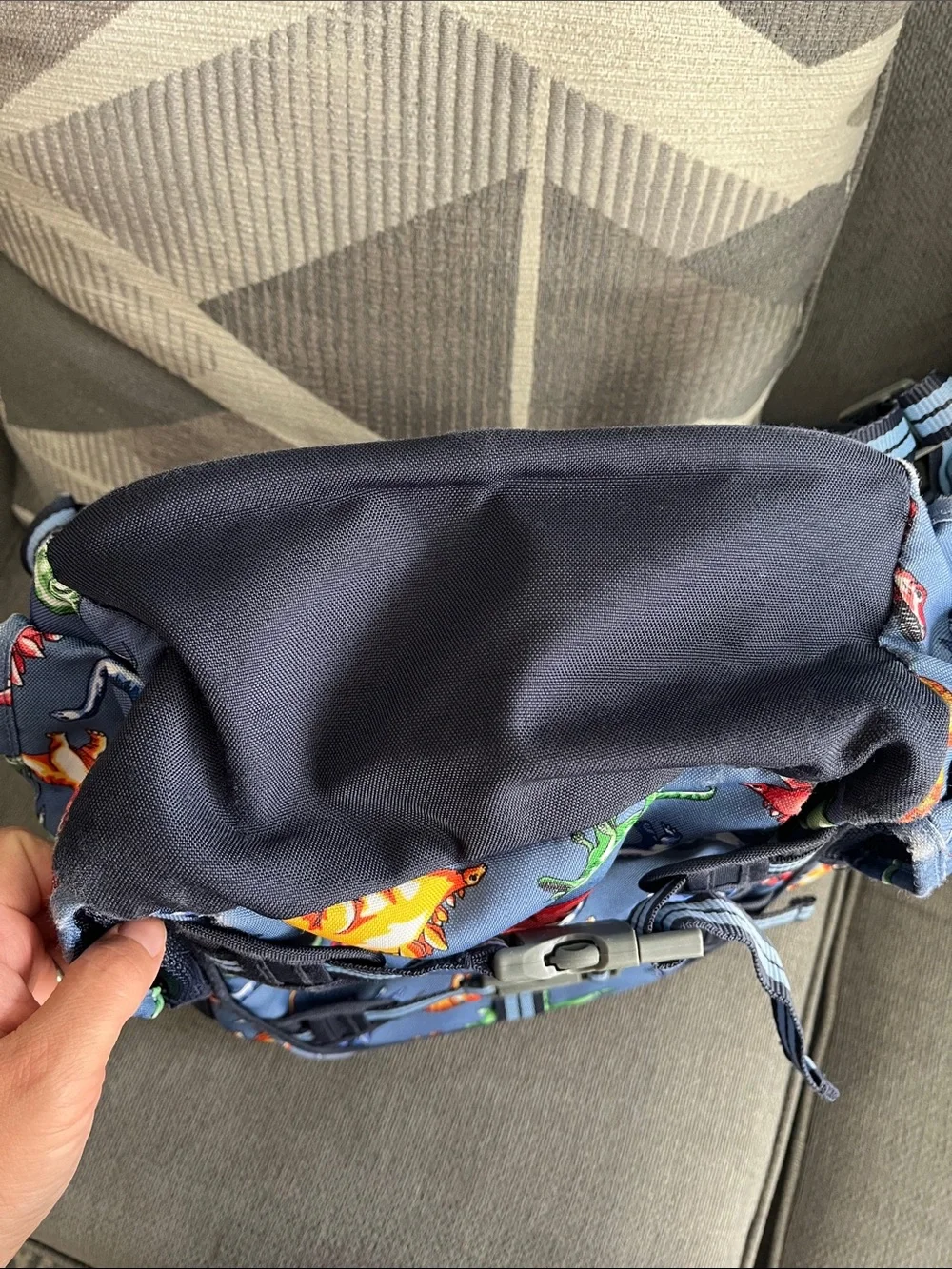Pottery Barn Kids Dinosaur Backpack - Blue Multi-Liam